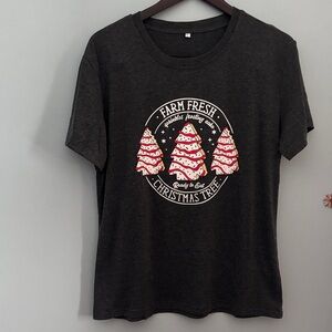 Christmas Tree Cakes Graphic Tee Grey Size L